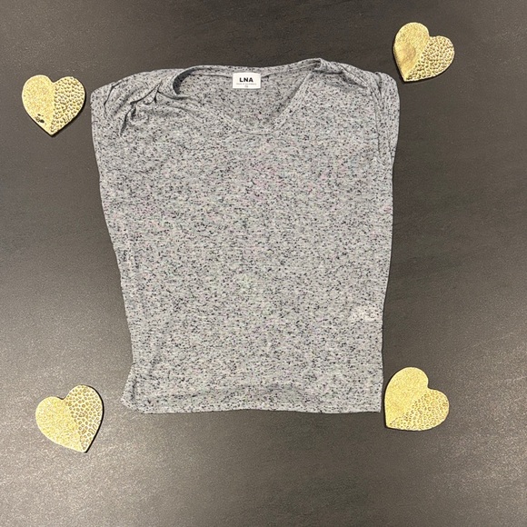 LNA Heather Gray Speckled Tee - Picture 1 of 3